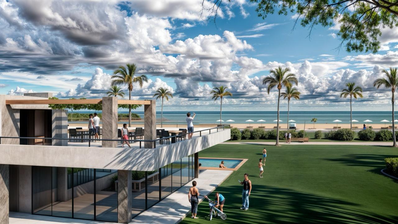 Club House con vista a la playa